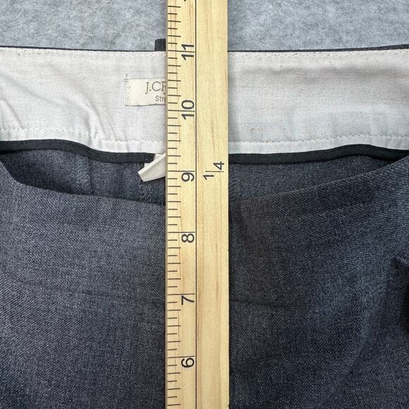 J.Crew Stretch Pants WMNS 2 HighRise Gray Straight Leg Wool Blend Office Trouser - Picture 9 of 11